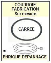 PHILIPS F7226  <BR>courroie d'entrainement tourne-disques (<b>square belt</b>)<small> 2016-05</small>