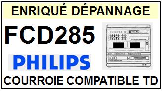 PHILIPS<br> FCD285 courroie (belt) pour tourne-disques <BR><small>sc 2014-12</small>