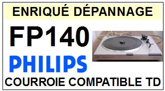 PHILIPS FP140  Courroie Tourne-disques <BR><small>sce 2014-06</small>