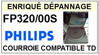 PHILIPS FP320/00S  <br>Courroie plate d'entrainement tourne-disques (<b>flat belt</b>)<small> 2017 MAI</small>