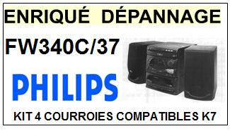 PHILIPS FW340C/37  kit 4 Courroies Platine K7 <br><small> 2014-03</small>