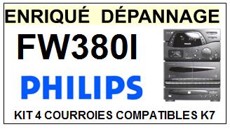 PHILIPS FW380I  kit 4 Courroies Platine K7 <br><small>a 2014-03</small>