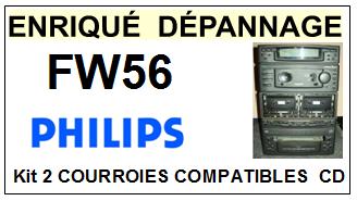 PHILIPS <br>Platine FW56  kit 2 Courroies CD <br><small>cd+k7 2014-11</small>