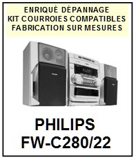 PHILIPS-FWC280/22 FW-C280/22-COURROIES-COMPATIBLES