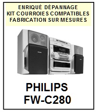 PHILIPS-FWC280 FW-C280-COURROIES-COMPATIBLES