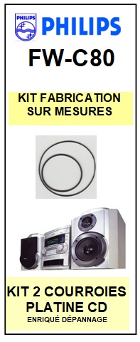 PHILIPS-FWC80 FW-C80-COURROIES-COMPATIBLES