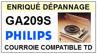 PHILIPS  GA209S    Courroie Compatible Tourne-disques