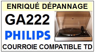 PHILIPS  GA222    Courroie Compatible Tourne-disques