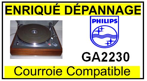 PHILIPS  GA2230 Courroie compatible TOURNE-DISQUES PHILIPS