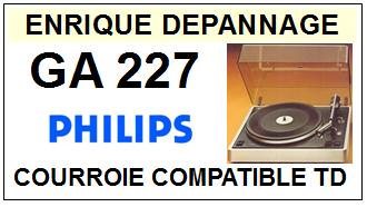 PHILIPS GA227  Courroie Compatible Tourne-disques