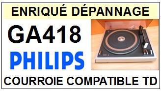 PHILIPS GA418  Courroie Tourne-disques <small>13-06</small>