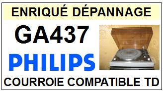 PHILIPS GA437  Courroie Tourne-disques <BR><small>sce 2014-05</small>