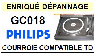 PHILIPS  GC018    Courroie Compatible Tourne-disques