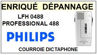PHILIPS<br> LFH0488 PROFESSIONAL 488 POCKET MEMO Courroie (belt) pour dictaphone <BR><SMALL>a 2014-12</small>