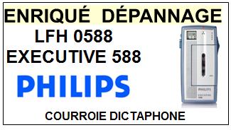 PHILIPS<br> LFH0588 EXECUTIVE 588 POCKET MEMO Courroie (belt) pour dictaphone <BR><SMALL>a 2014-12</small>