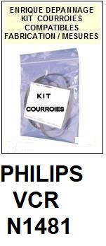 PHILIPS-N1481 VCR-COURROIES-COMPATIBLES