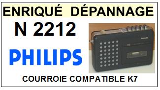PHILIPS N2212   Courroie Compatible Platine K7