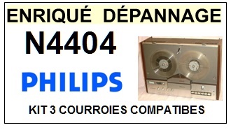 PHILIPS N4404  <br>kit 3 courroies pour magntophone (<b>set belts</b>)<small> 2016-10</small>