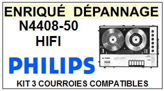 PHILIPS <BR>N4408-50 HIFI kit 3 Courroies (belts) pour Magntophone <BR><small>a 2014-11</small>