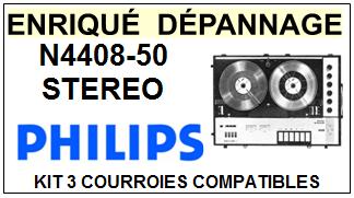 PHILIPS <BR>N4408-50 STEREO kit 3 Courroies (belts) pour Magntophone <BR><small>a 2014-11</small>