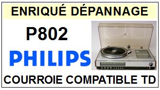 PHILIPS  P802  COMBI  Courroie Compatible Tourne-disques