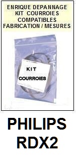 PHILIPS-RDX2 (MECANIQUE DOUBLE K7)-COURROIES-ET-KITS-COURROIES-COMPATIBLES