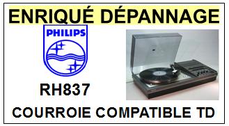 PHILIPS RH837  <BR>courroie d'entrainement tourne-disques (<b>square belt</b>)<small> 2017-01</small>