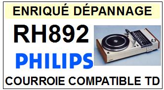 PHILIPS<br> RH892 courroie (belt) pour tourne-disques <BR><small>a 2014-11</small>