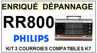 PHILIPS RR800  kit 3 Courroies Platine K7 <br><small> 2014-05</small>