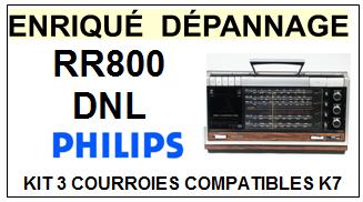 PHILIPS RR800 DNL  kit 3 Courroies Platine K7 <br><small>a 2014-05</small>