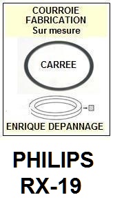 PHILIPS-RX19 RX-19 (MECANIQUE K7)-COURROIES-COMPATIBLES