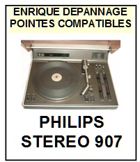 PHILIPS-STEREO 907-POINTES-DE-LECTURE-DIAMANTS-SAPHIRS-COMPATIBLES