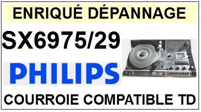 PHILIPS SX6975/29  <BR>courroie d\'entrainement pour tourne-disques (square belt)<small> 2015-12</small>