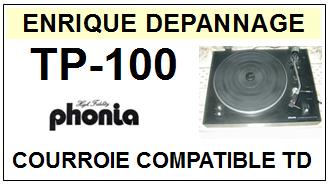 PHONIA-TP100 TP-100-COURROIES-COMPATIBLES