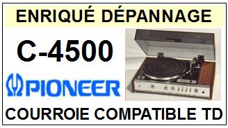 PIONEER<br> C4500 C-4500 courroie (flat belt) pour tourne-disques <BR><small>a 2015-04</small>