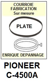 PIONEER C4500A C-4500A <br>Courroie plate d'entrainement tourne-disques (<b>flat belt</b>)<small> 2017-02</small>