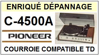 PIONEER C4500A C-4500A <br>Courroie plate d'entrainement tourne-disques (<b>flat belt</b>)<small> 2017-02</small>