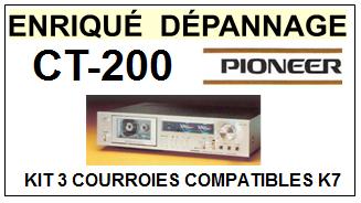 Pioneer CT-200 Original Thakker Kit Courroie Lecteur Cassette Belt 