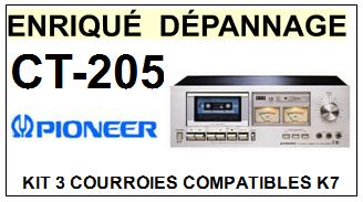 PIONEER-CT205 CT-205-COURROIES-COMPATIBLES