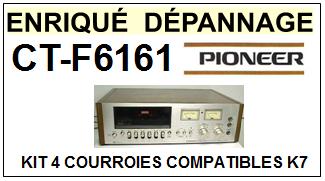 PIONEER CTF6161 CT-F6161 kit 4 Courroies Platine K7  <small>13-07</small>