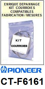 PIONEER CTF6161 CT-F6161 kit 4 Courroies Platine K7  <small>13-07</small>