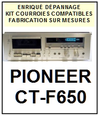 PIONEER-CTF650 CT-F650-COURROIES-COMPATIBLES