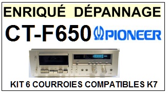 PIONEER-CTF650 CT-F650-COURROIES-COMPATIBLES