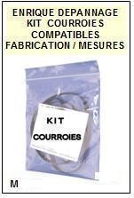 PIONEER CTW103 CT-W103 <BR>kit 4 courroies pour platine k7 (set belts)<small> 2015-11</small>