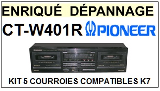 PIONEER-CTW401R CT-W401R-COURROIES-COMPATIBLES