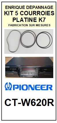 PIONEER-CTW620R CT-W620R-COURROIES-ET-KITS-COURROIES-COMPATIBLES