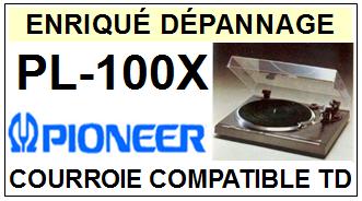PIONEER<br> PL100X PL-100X courroie (flat belt) pour tourne-disques <BR><small>sc 2015-04</small>