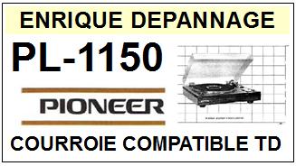 PIONEER PL1150 PL-1150 <br>Courroie plate d'entrainement tourne-disques (<b>flat belt</b>)<small> 2016-11</small>