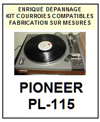 PIONEER-PL115D PL-115D-COURROIES-COMPATIBLES