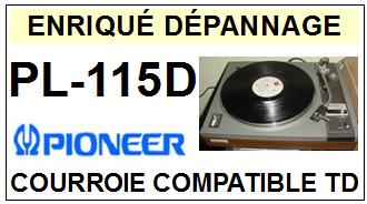 PIONEER PL115D PL-115D <br>Courroie plate d'entrainement tourne-disques (<b>flat belt</b>)<small> 2017-02</small>